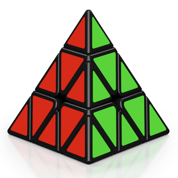 3x3x3 Pyramid Magic Speed ​​Cube Triangle 3D Puzzle Cube Black til børn og voksne