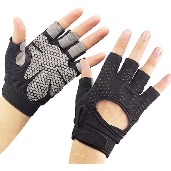 Träningshandskar Viktlyftning Gymhandskar med handledsstöd för män kvinnor, Fullt handflateskydd, för tyngdlyftning, träning, fitness, träning