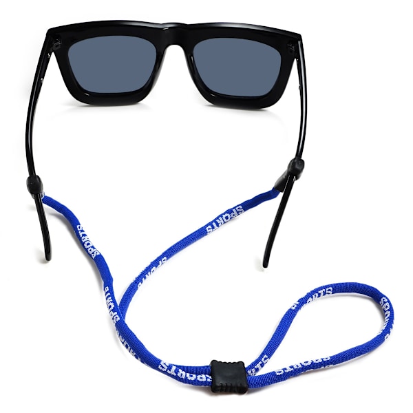 4-pack säkerhetsglasögonband (svart och blått), solglasögonkedja universell rep sportglasögonrep justerbart glasögonband glasögonhållare solglasögon