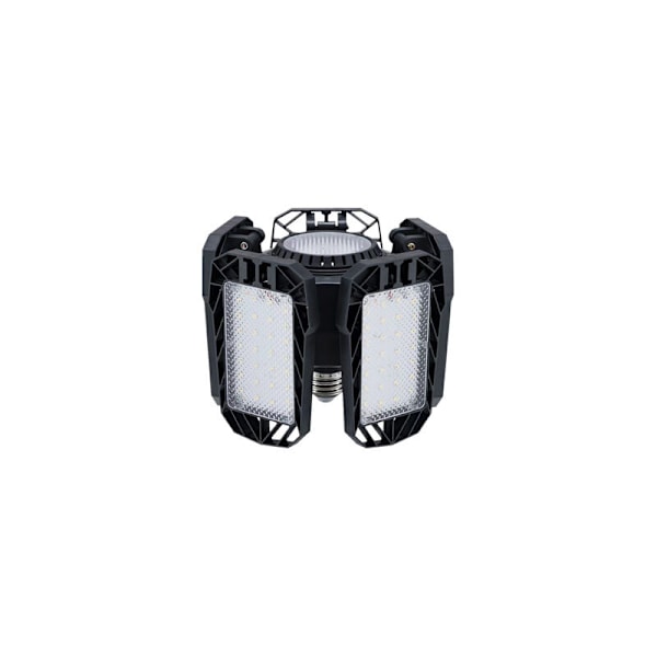 2-pack 80W LED Garagelampa, E27/E26 Deformerbar Verkstadsbelysning med 5+1 Justerbara Paneler, 20000LM Super Stark LED Taklampa för Garage, Sockel
