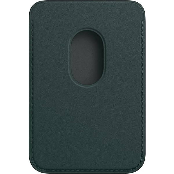 Apple læderkortholder med MagSafe til iPhone - Skovgrøn