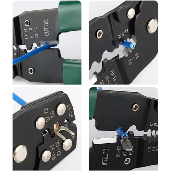 Elektrisk Terminal Krymp Tång, Terminal Krymp Tång, Krymp Tång, Krympverktyg, Kabel Krymp Tång, 3 i 1 Krymp Tång/Kabelklippare