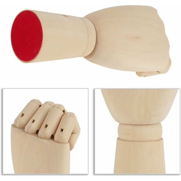 Trähandmodell handskulptur trädocka kvinnor kvinnor ledad ledad modell (10 tum på höger hand)