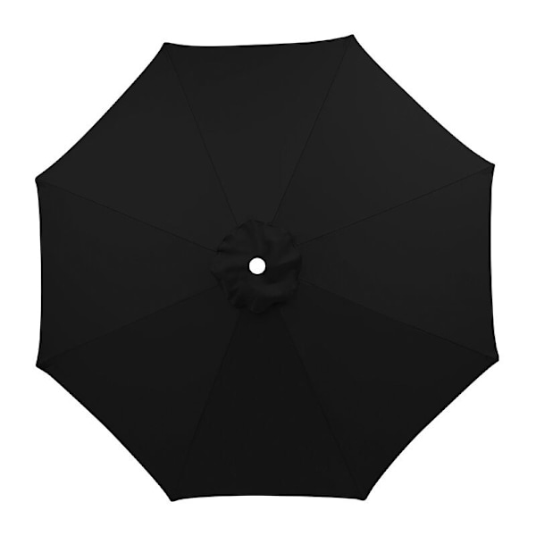 (Sort) Reservedel til 3 m vandtæt parasol, UV-bestandig, udskiftningsstof, vaskbar, åndbar