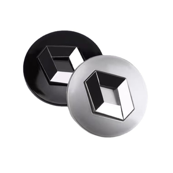 Sett med 4 deksler for Renault 57 mm aluminiumsfelg - Merke - Emblem - Logo - Mégane - Espace - Laguna - Scenic - Clio