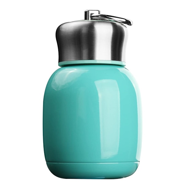 200 ml Mini Vakuumisolerad Vattenflaska Bärbar Läckagesäker Resmugg Rostfritt Stål Varm och Kall Termosflaska för Barn, Kvinnor (Teal)