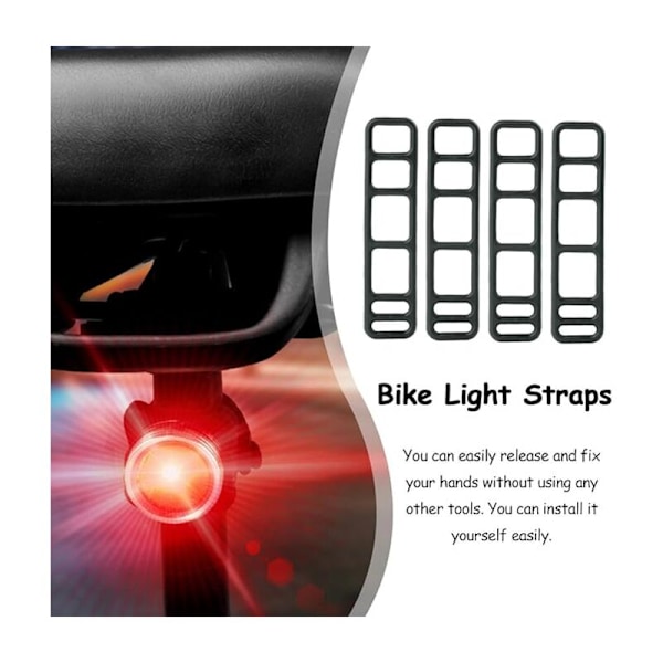 Elastisk fixering för ficklampa - enkel att installera - kompakta cykeltillbehör