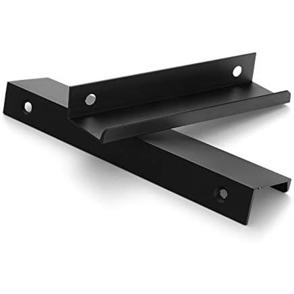 10 svarte kjøkkenskapskuffhåndtak (160 mm, svart)