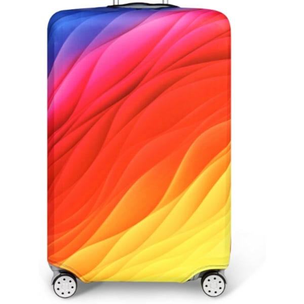 Elastisk koffertdeksel (fargerikt, L (25-26 tommers bagasjekoffert)) Su
