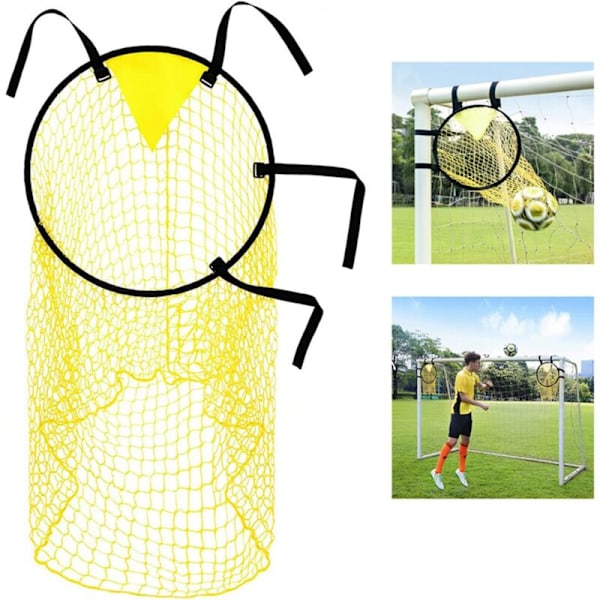Fodboldmålnet, Fodboldmål, Foldbart Fodboldmålnet, Fodboldmålnet til Måltræning, Fodboldtræningsudstyr Måltræningsnet. (Gul)