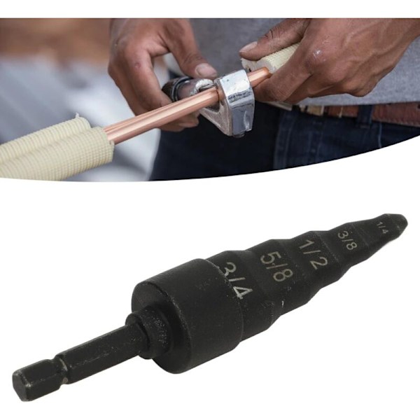 Kopparrörsexpanderare för luftkonditionering, fläns med metallisk kopparslang 5 i 1, verktyg för att expandera rör av 1/4, 3/8, 1/2, 5/8, 3/4 tum