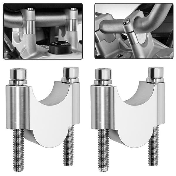 Motorcykelstyre Riser, (Galvanisering) 7/8'' (22mm) Universal Aluminiumlegering Motorcykelstyre Riser Motorcykelstyre Riser Klämma