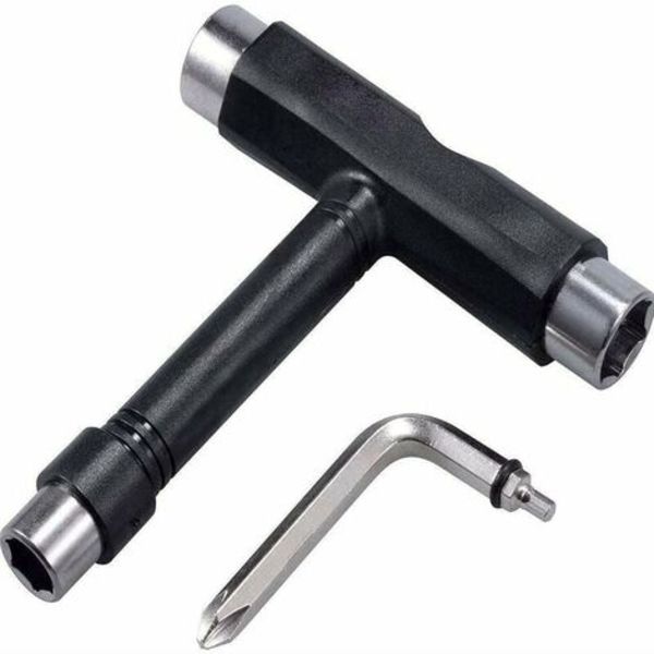 All in One Skateboard Tools, T-Audace Upgraded T-Shaped Tool med Phillips Tyench  L-Type T Skruetrækker, til Skateboard Reparation og Professionel Main