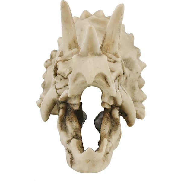 Harpiks Dinosaur Triceratops Dinosaur Skull Akvarium Fisk Tank Dekorasjoner Hule Landskap for Slange, Fisk, Reker