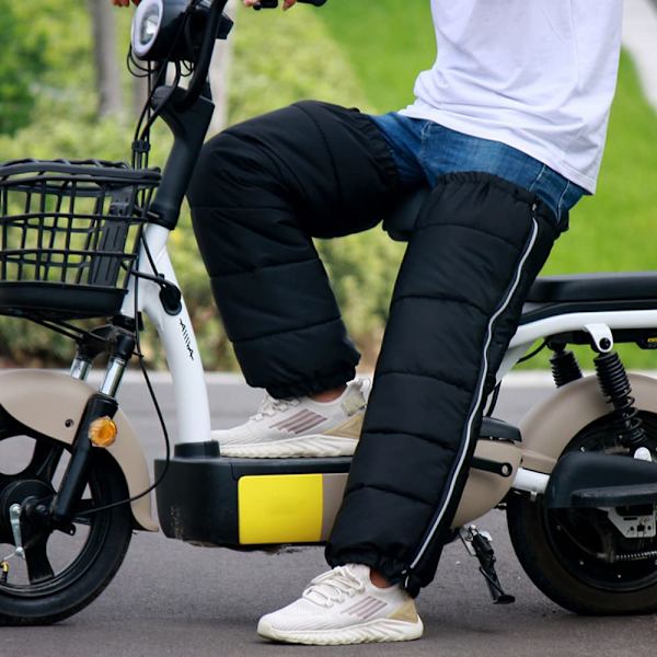 Varma motorcykelknäskydd med dragkedja, vindtät, varm, tjock vadderad knäskydd, justerbart skydd, en storlek passar alla 60cm
