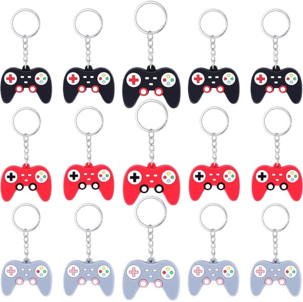 Gamepad-tangentbord Cartoon Nyckelring (15 st)