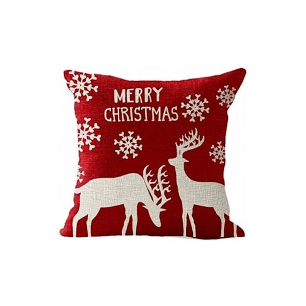 Cushion Cousin God Jul Set om 4 i bomull och linne kudde örngott Vinter Jul Wapiti Chateau Snö Bonhomme Dekoration För Soffa Rum