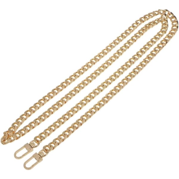 1 ekstra metalkæde til håndtaske eller skuldertaske Guld 120 cm