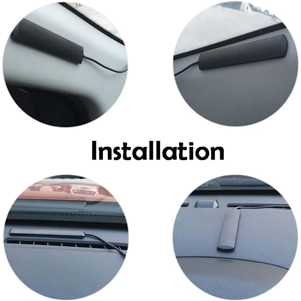 2 stk Universal Bilradioantenne Skjult Frontrute Klebende Feste AM FM Radioantenne for Kjøretøy Spor SUV Stereo Lyd CD-mottaker Media Player Am