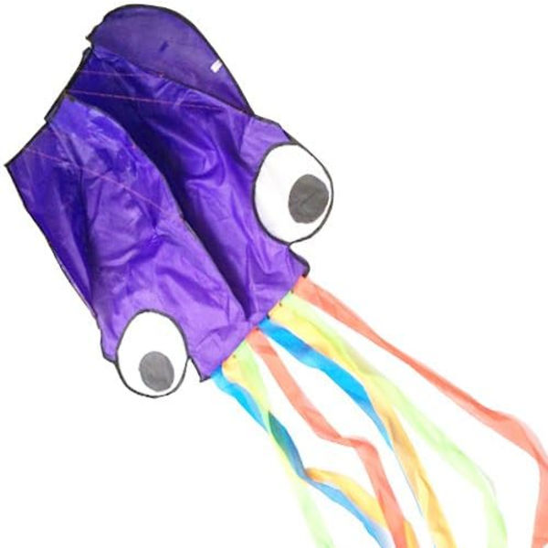 Multi Tail Lila 400cm Drake - Bärbar Bläckfisk Drakar Nylon och Polyester Material