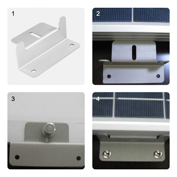 Z-formet solcellepanel festesystem for campingvogner, båter, biler, lastebiler, hus, off-grid takstøtter (4 støtter totalt)
