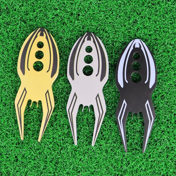 Golf Green Fork - Golf Green Restoration Fork - Golf Putting Green Fork Practice Tool, Custom Spider Shape, Finely Etched Lines(6 pcs)