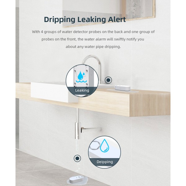 Sanitär trådlös smart vattenläckagesensor