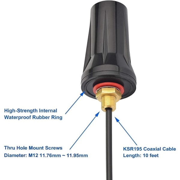 4G antenne udendørs SMA han 5DBI Vandtæt fast understøttelse med SMA-F Dobbelt SMA-M separator kabel Kompatibel med 3G 4G GSM LTE Cellular Router MoD