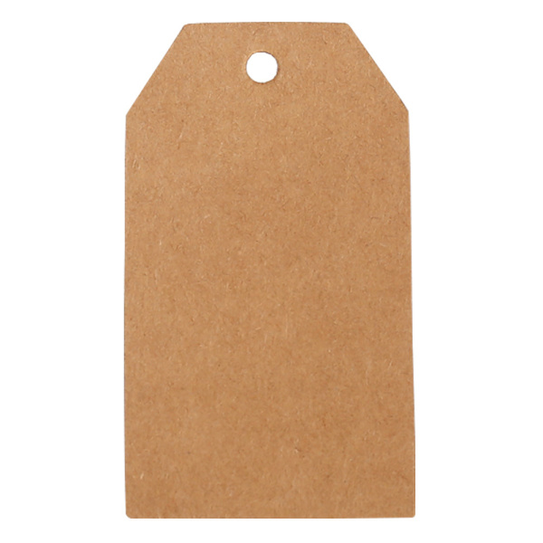 200-pack Kraftpapper Presentlappar 4cm x 7cm Hängande Etiketter med Jutesnöre 40 Meter
