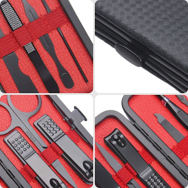 Manikyr Pedikyr Kit, 7 st Professionell Nagelklippare Set, Rostfri
