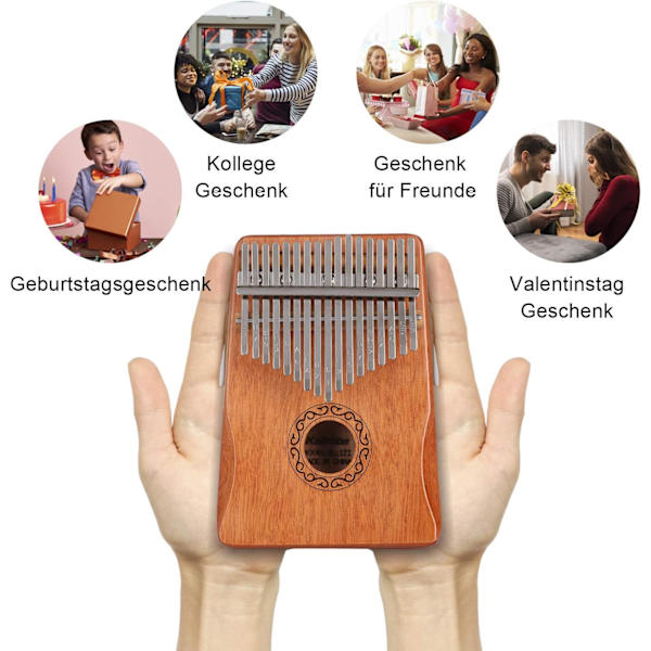 Professionel Kalimba Tommelfingerklaver 17 Tangenter Tommelfingerklaver, Gaver
