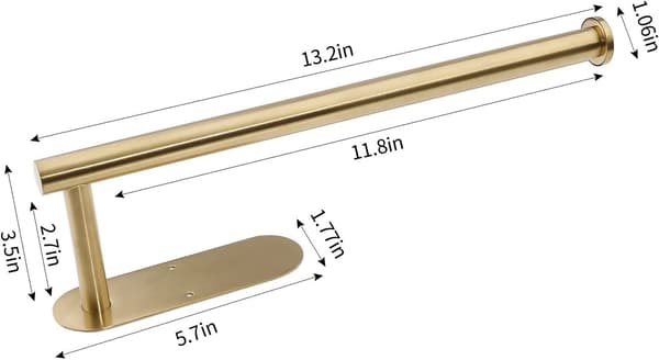 Køkkenrulleholder, under-skab papirholder, rustfrit stål