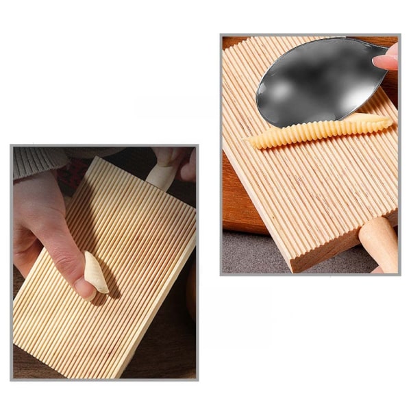 Pasta Maker Gnocchi Board Smørpadler av tre for elting av Doug