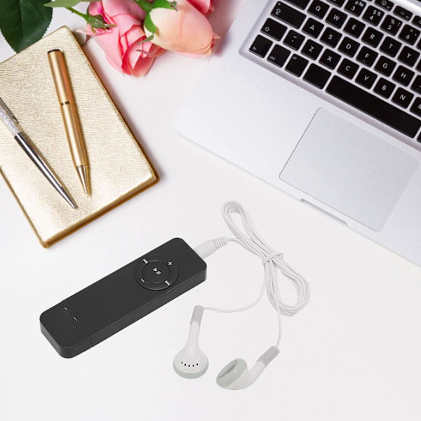 (Svart) MP3-spelare, 64 GB bärbar förlustfri digital musik MP3-spelare, bärbar HiFi-ljud MP3-musikspelare, Mini-romaner Lyssnande spelare för studenter,