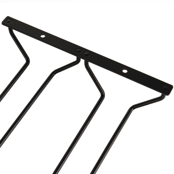 18cm svart vinglasställ under skåp, vinglashållare under