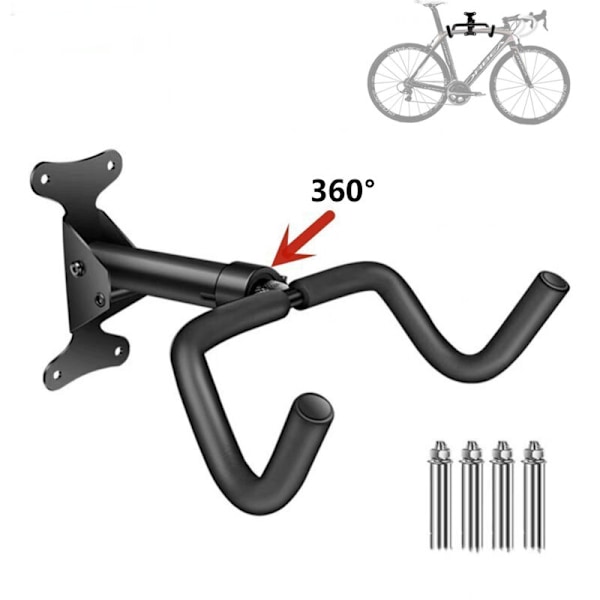 Väggstöd för svängbart garagecykelställ, lågprofilerat vertikalt mountainbike-ställ, mountainbikehållare, väggcykelkrok, förvaringsstöd för vadderad velo (