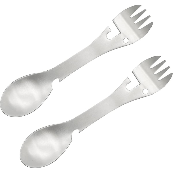 2-pack Camping Multifunktionssked Flasköppnare