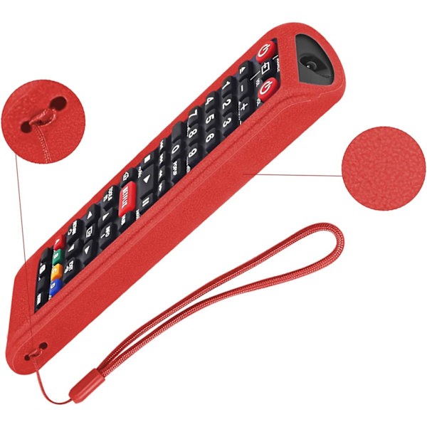 (Röd) Silikon Skyddsfodral för Samsung Fjärrkontroll, AA59-00741A AA59-00786A BN59-01315B, Skal Fodral för Samsung Fjärrkontroll, Anti-Slip, An