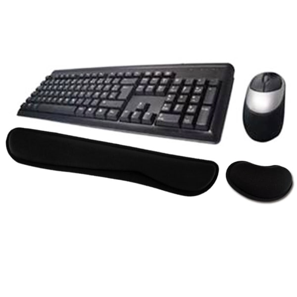 Handledsstöd, Gel Gaming Keyboard Mat, Ergonomiskt minnesskum handledsstöd för spelande datoranvändare - Svart