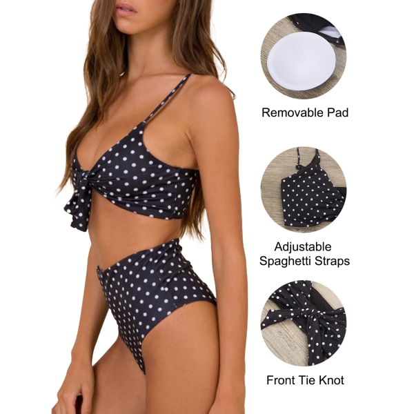 Damen High Waist Bikini Set Push Up Gepolstert