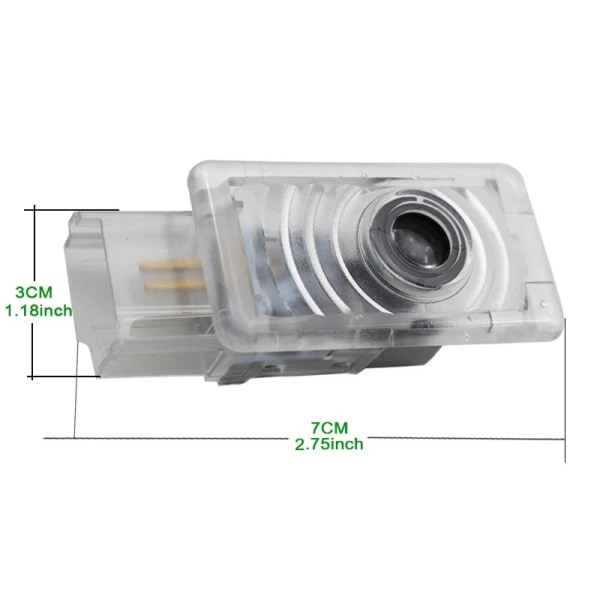 2 Cadillac-logolykter LED 3D-spøkelseslys, kompatibel med Cadillac ATS XTS SRX CT6 XT4 CT5, velkomstmerke babylystilbehør, hvitt
