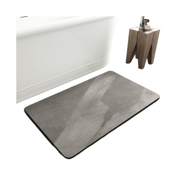 Badteppe sklisikker hurtigtørkende superabsorberende tynne tepper passer under dør - Vaskbare baderomsgulvmatter for foran badekar, dusjrom, vask (16x24in,