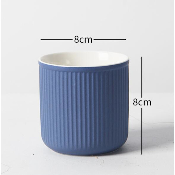 Istutuskone, säiliö ja parveke Ei vuoda eikä huokoinen vesiviljelykeraaminen istutuskone 8*8cm (Sininen ilman reikiä)