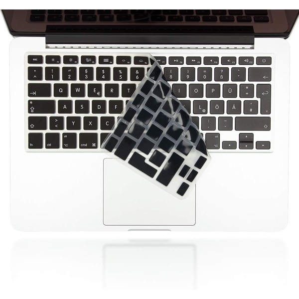 Farve: Sort Tastaturbeskytter Kompatibel med Macbook Air/Pro/Pr