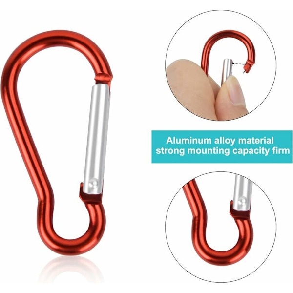 10 Tijack tältklämmor med karbinhake, klämma, klämma, klämma, lindningsklämma, klämma, klämma, skjutreglage, Tijet tältklämmor robusta för utomhusaktiviteter Camping canopy-