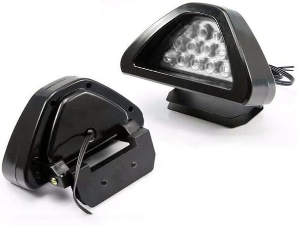 Hvit bakre bremselys, 12V Universal 12 LED 3. bremselys, Strobe bakre tåkelys, hvitt lys og