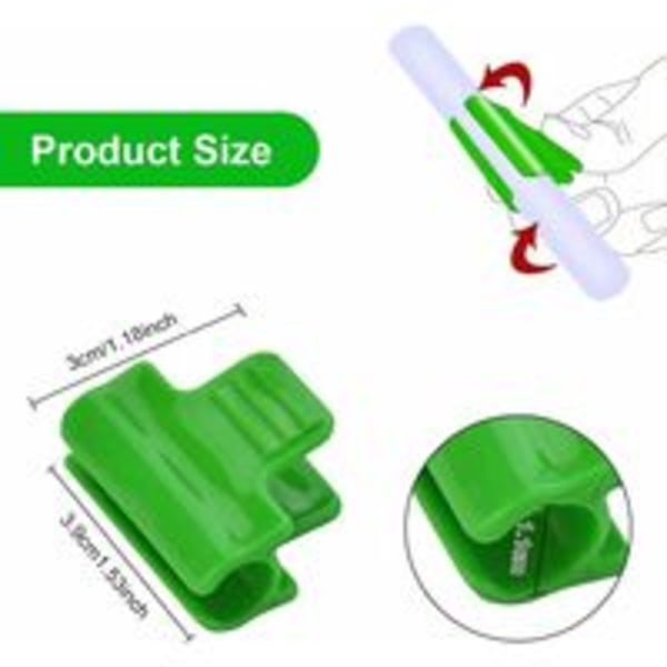 40 stk. drivhusklemmer i plast, 11 mm, genanvendelige drivhusklemmer, skridsikre drivhusklemmer, havearbejdsredskab til drivhus, skur, havearbejde, grøntsager