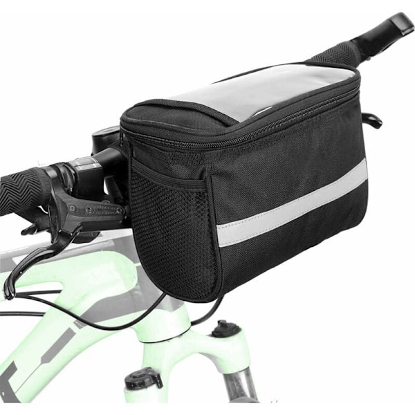 Cykelstyre väska - Vattentät - Isotermisk väska med reflexband - Mobiltelefon, kort eller PVC-fack navigationssystem - för resor, g