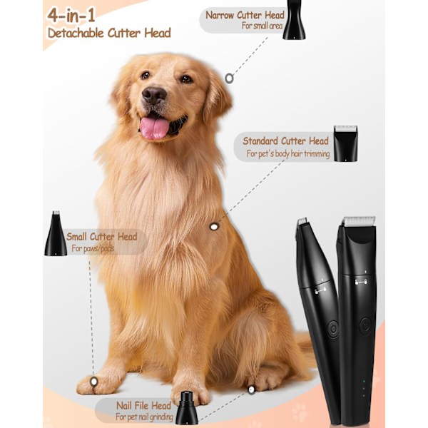 4-i-1 Hundtrimmer Set