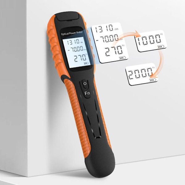 Mini Wattmeter Optisk Fiber Optisk Detektor af Høj Præcision 9 Standard Bølgelængde Cyklusser Swap med frekvensgenkendelse LED lommelampe